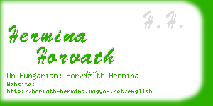 hermina horvath business card
